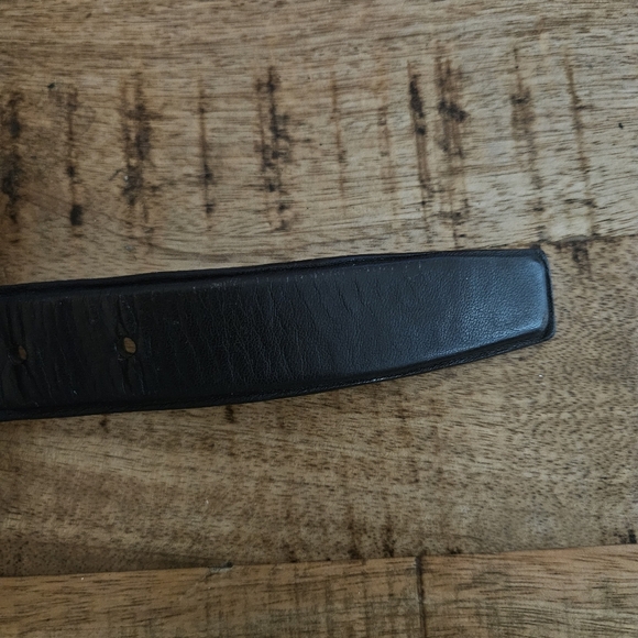 W. Kleinberg Neiman Marcus chocolate brown leather belt Gold tone buckle Size 36 - Picture 7 of 11